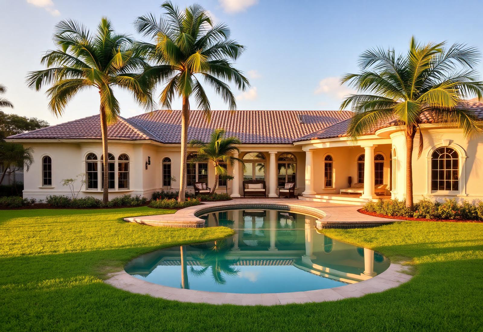 South Florida residence with well-maintained landscaping