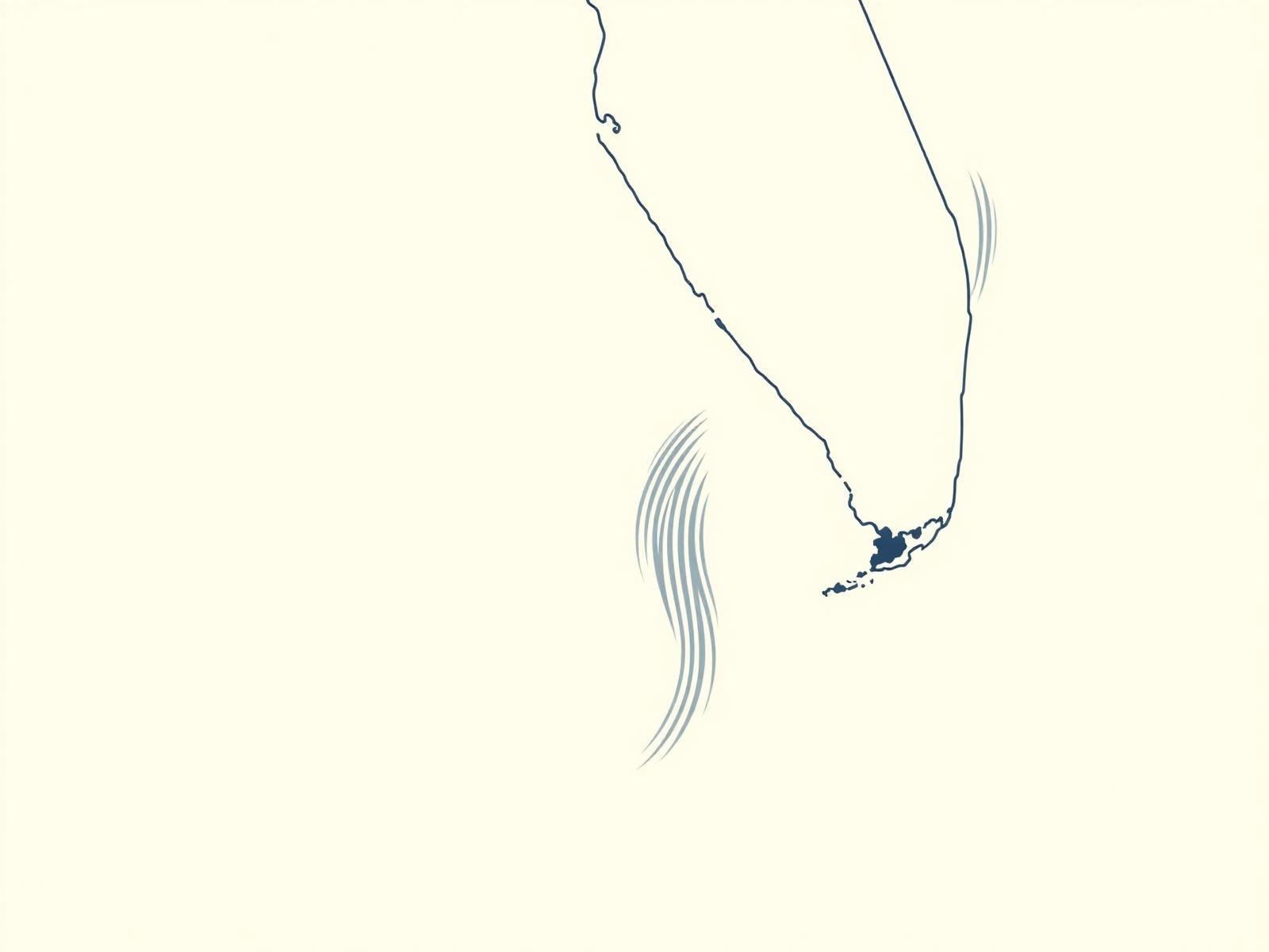 Illustrated map of South Florida service area